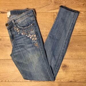 CURRENT/ELLIOTT blue jeans with abstract size 26